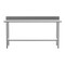 Flash Furniture Reese 430 Stainless Steel 18 Gauge 30-in x 72-in Table w/Adjustable Shelf and 4-in Backsplash NH-WT-3072-GG-B4-GG - alternate 6